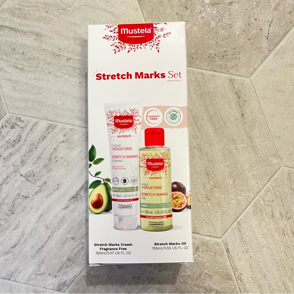 Mustela Maternity Stretch Marks Set Contains Stretch Marks Cream & Belly Oil NWT